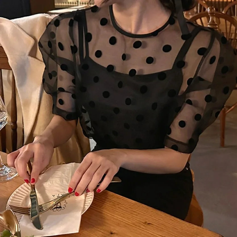 lovely dot blouse